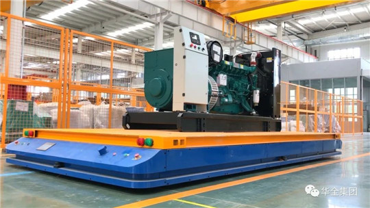 華全動(dòng)力自主研發(fā)的首臺智能重載AGV運(yùn)輸車